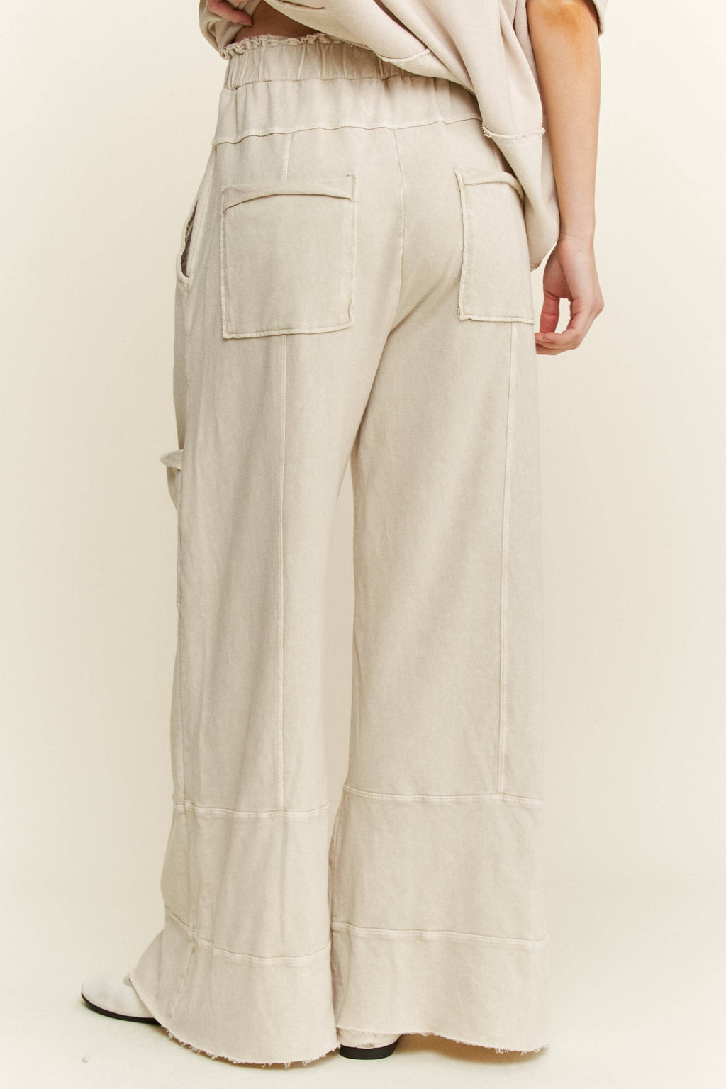 Remi Mineral Wash Wide Leg Cropped Pant