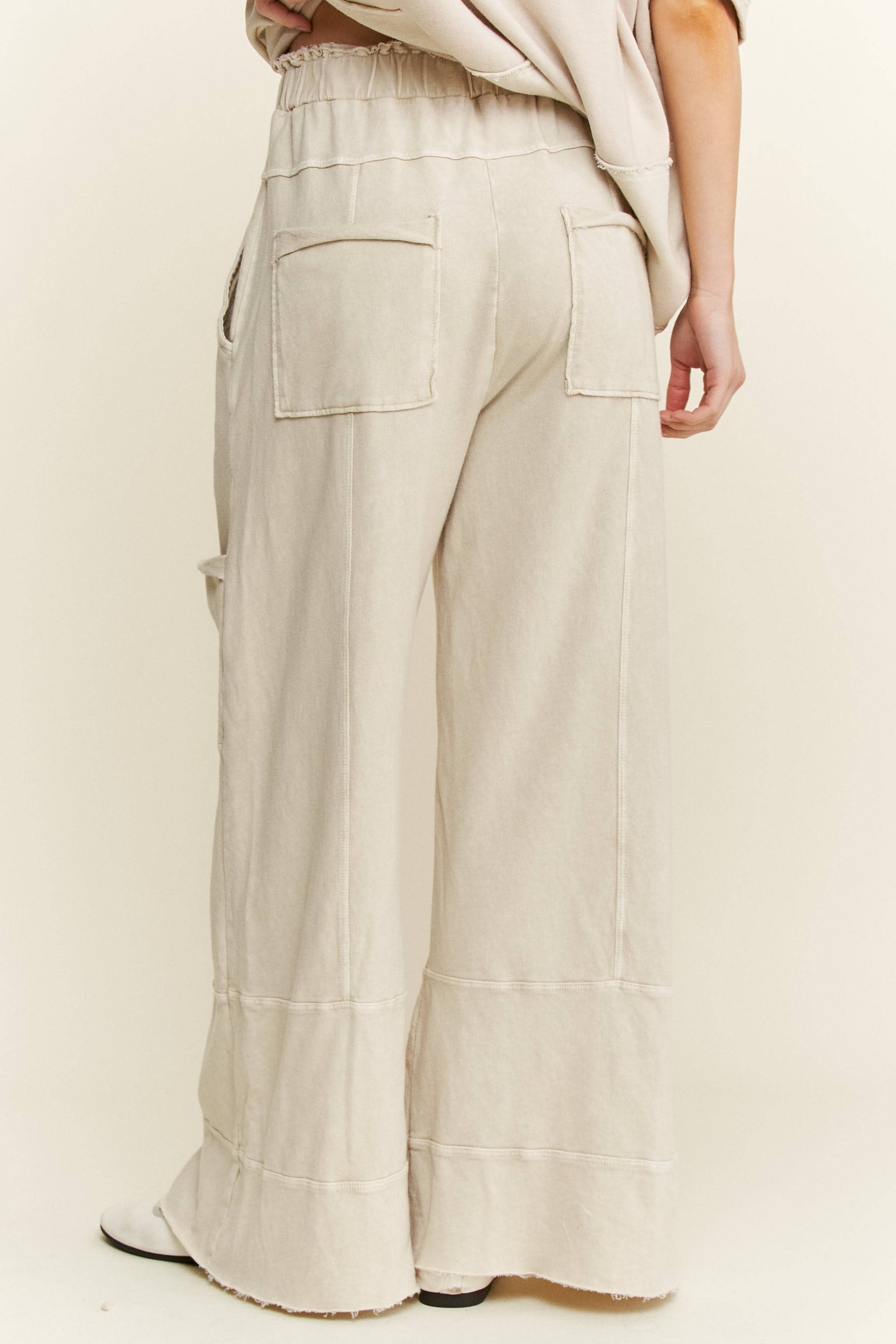 Remi Mineral Wash Wide Leg Cropped Pant