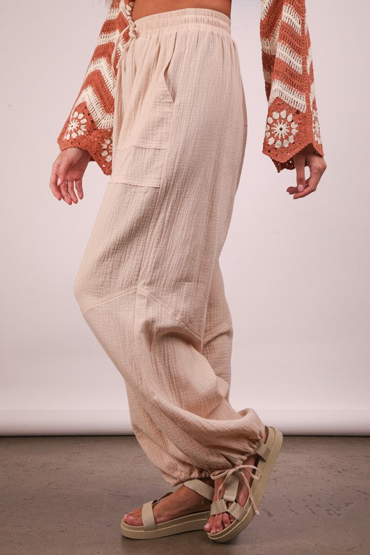 Frankie Wide Leg Gauze Pant