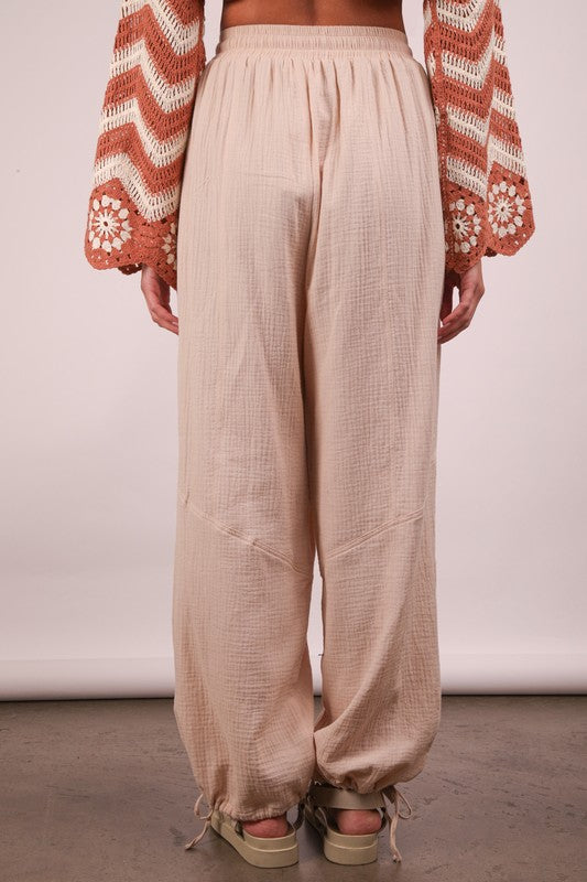 Frankie Wide Leg Gauze Pant