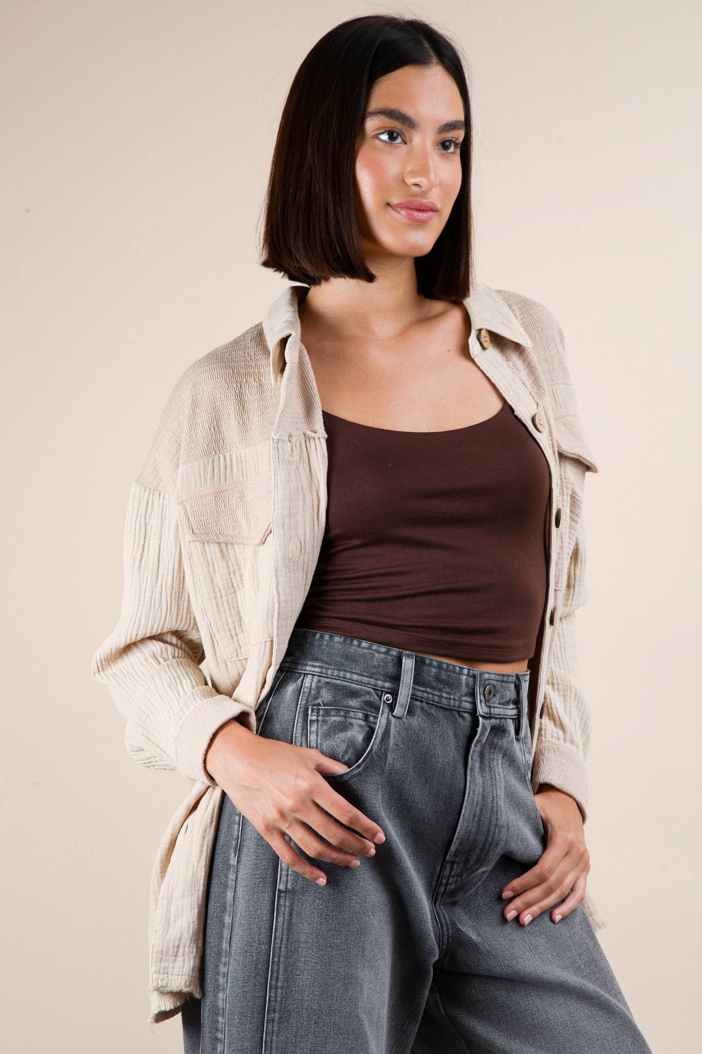 Vienna Oversized Gauze Shirt