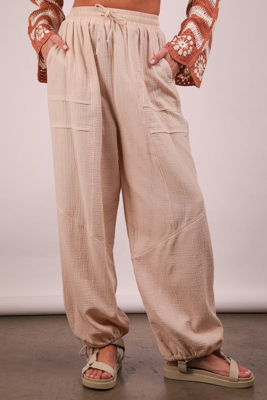 Frankie Wide Leg Gauze Pant