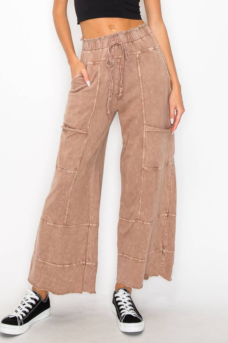GG Mineral Wash Cargo Wide Leg Pants