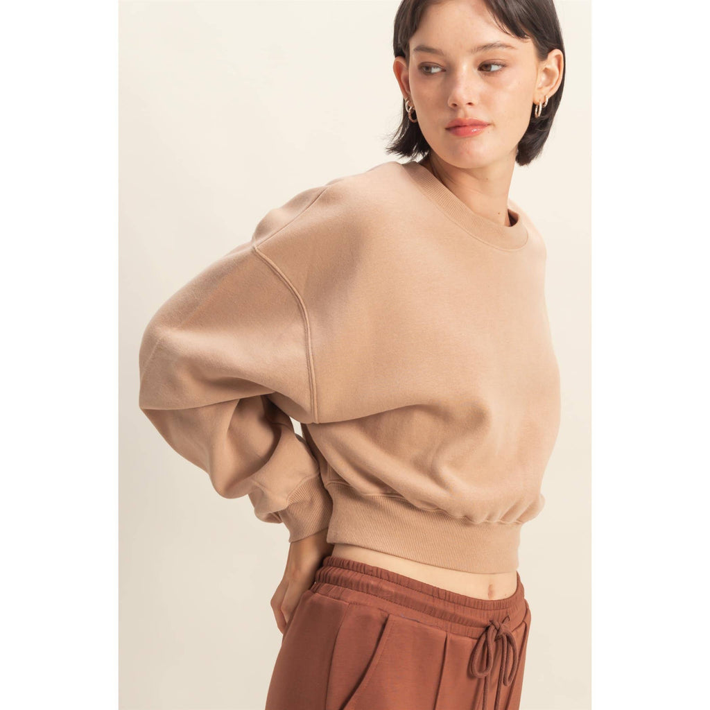 Dune Cropped Crewneck