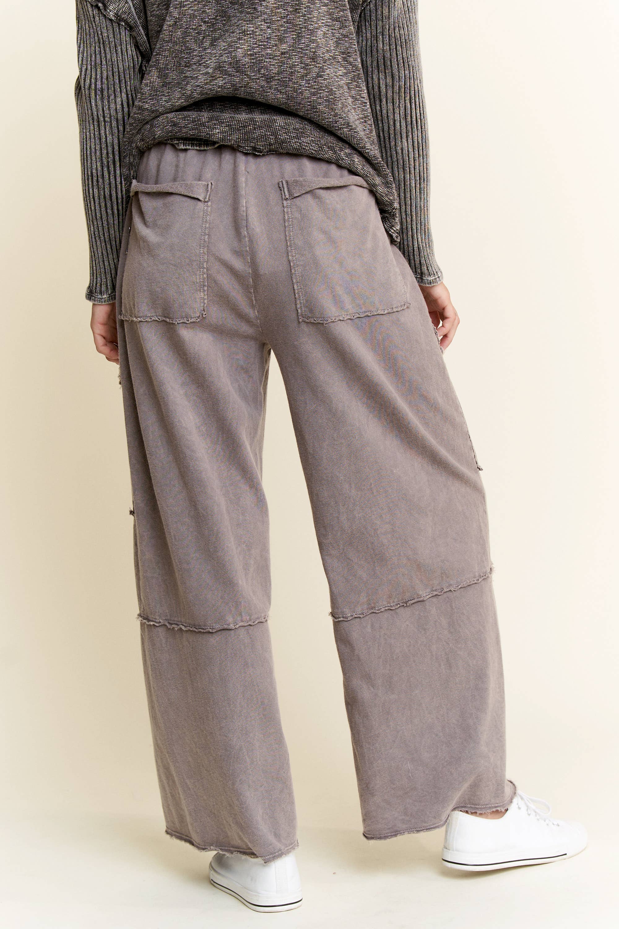 GG Mineral Wash Pocket Wide Leg Pants